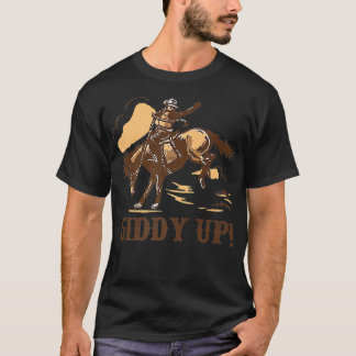 Retro Cowboy Rodeo giddy håller dina hästar Weste T Shirt