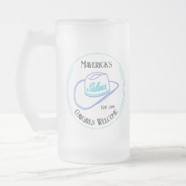 Retro Cowboy Saloon Drinkware Pint Frostat Ölglas