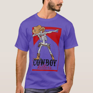 Retro Cowboy Skeleton Killer Skeleton Westerna Cou T Shirt