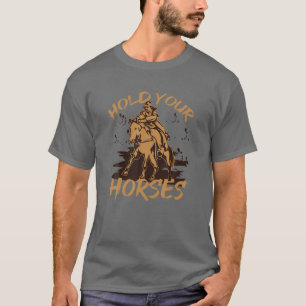 Retro Cowboy-Vilda western för din horse Rodeo T Shirt