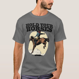 Retro Cowboy-Vilda western för din horse Rodeo T Shirt