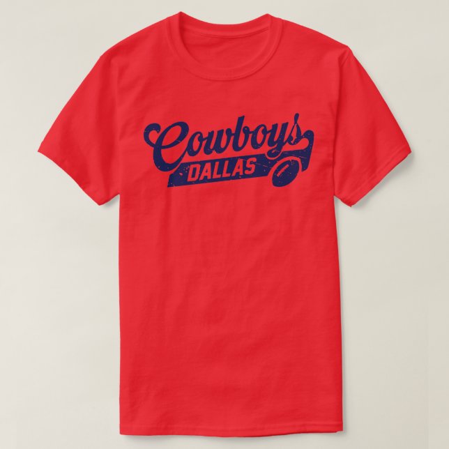 Retro Cowboys Dallas TShirt T Shirt (Design framsida)