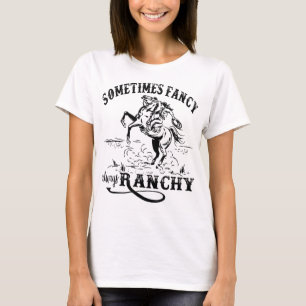 Retro Cowgirl ibland Finare Alltid Ranchy Horse T Shirt