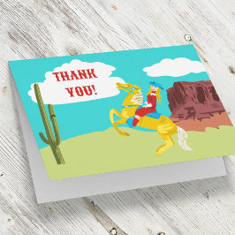 Retro Cowgirl in Western Landscape Tack Kort