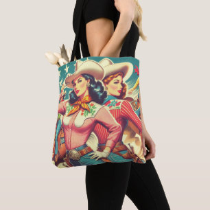 Retro Cowgirl Pin-ups Tygkasse