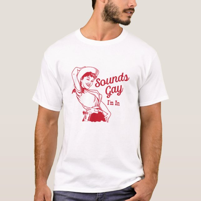 Retro Cowgirl Pride Ljud Roligt T Shirt (Framsida)