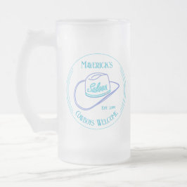 Retro Cowgirl Saloon Drinkware Frostat Ölglas