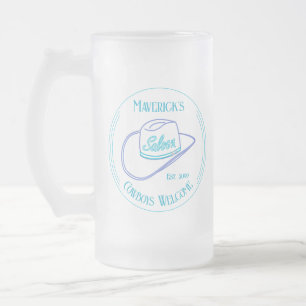 Retro Cowgirl Saloon Drinkware Frostat Ölglas