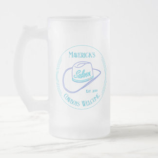Retro Cowgirl Saloon Drinkware Frostat Ölglas