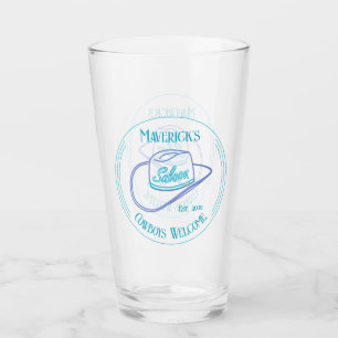 Retro Cowgirl Saloon Drinkware Pint Beer Glaskopp