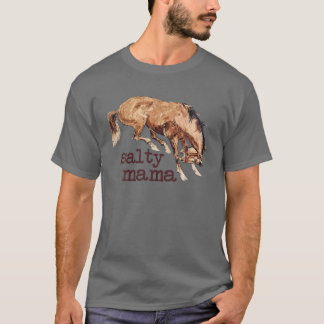 Retro Cowgirl Salty Mamma Horse Lovers Westerna Co T Shirt