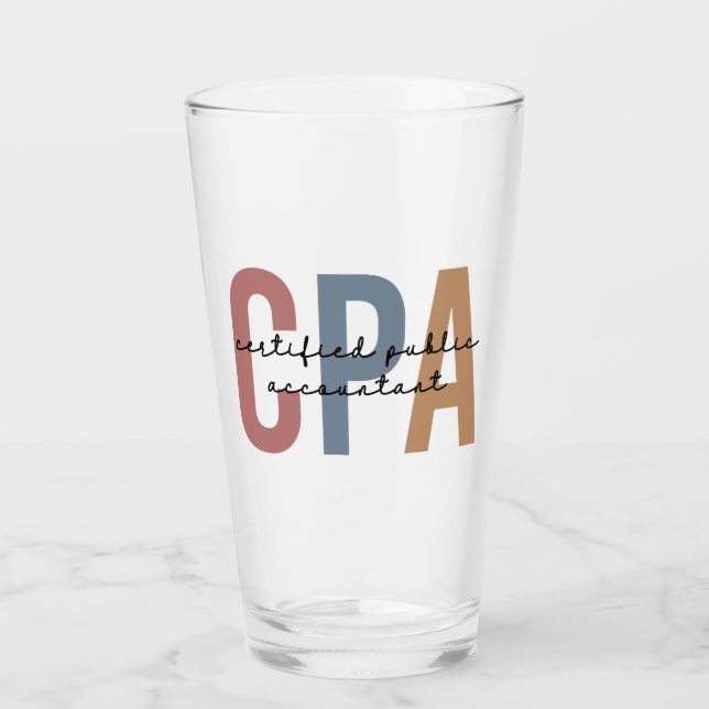 Retro CPA Auktoriserad Public Accountant Glaskopp (Framsida)