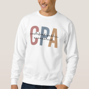 Retro CPA Auktoriserad Public Accountant Lång Ärmad Tröja