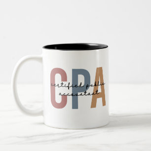 Retro CPA Auktoriserad Public Accountant Två-Tonad Mugg