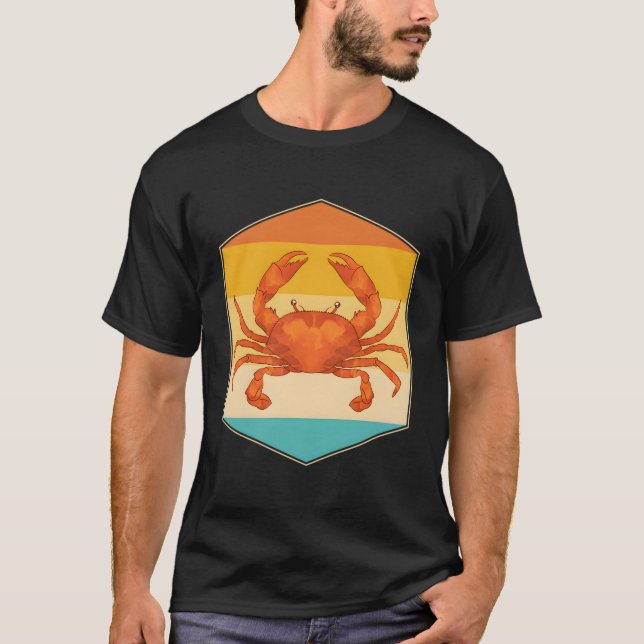 Retro Crab T Shirt (Framsida)