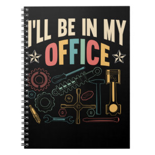 Retro Crateur Office Workshop Funny Car Mechanic Anteckningsbok