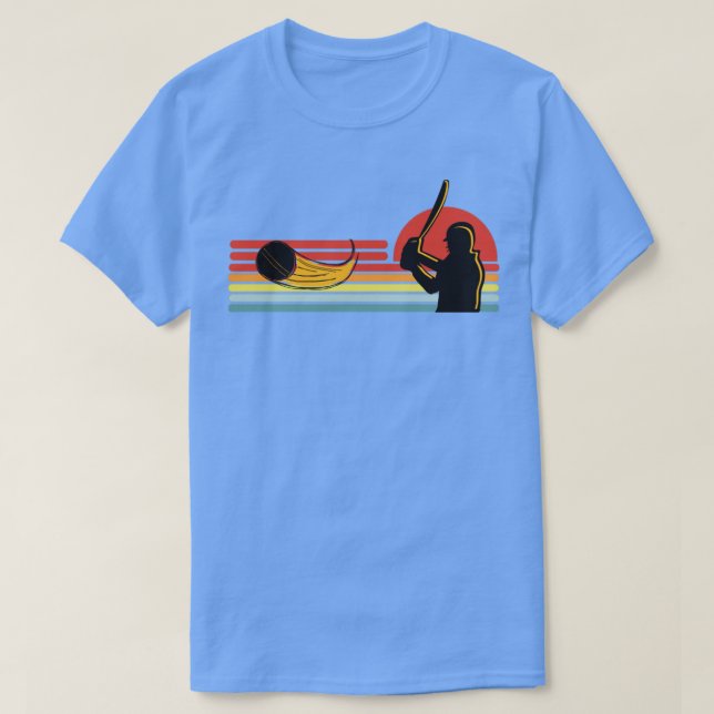 Retro Cricket Player1 T Shirt (Design framsida)