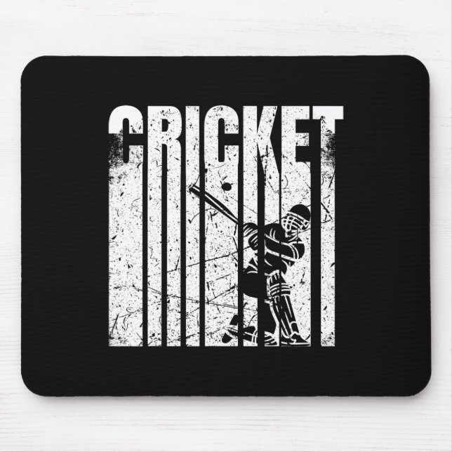Retro Cricket-spelare Tter-design  Musmatta (Framsidan)