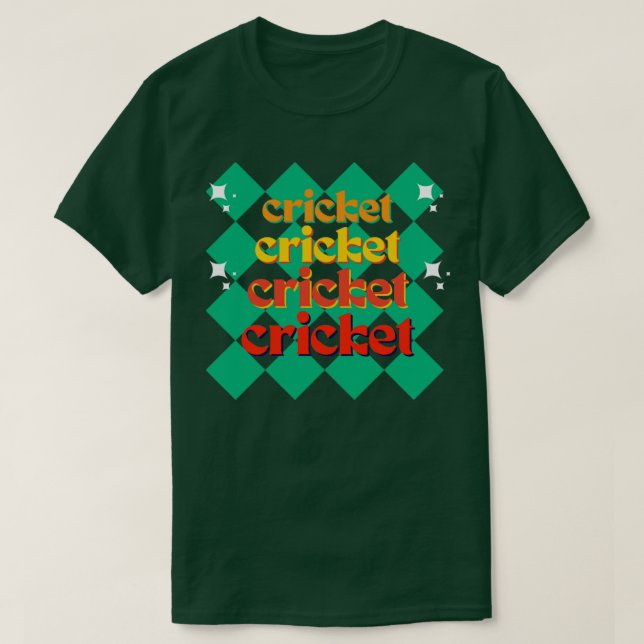 Retro Cricket T Shirt (Design framsida)