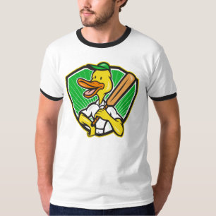 Retro Cricket Tecknad Anka T Shirt