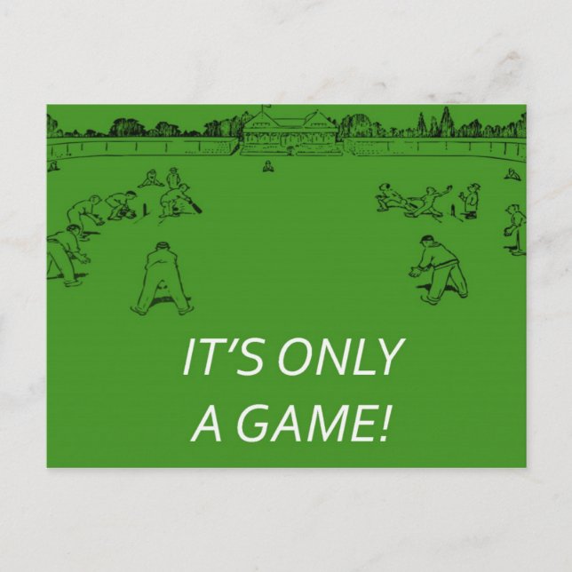 Retro Cricket Vykort (Framsida)