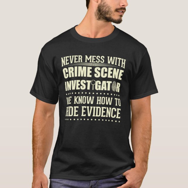 Retro Crime Scene Investigator  1 T Shirt (Framsida)