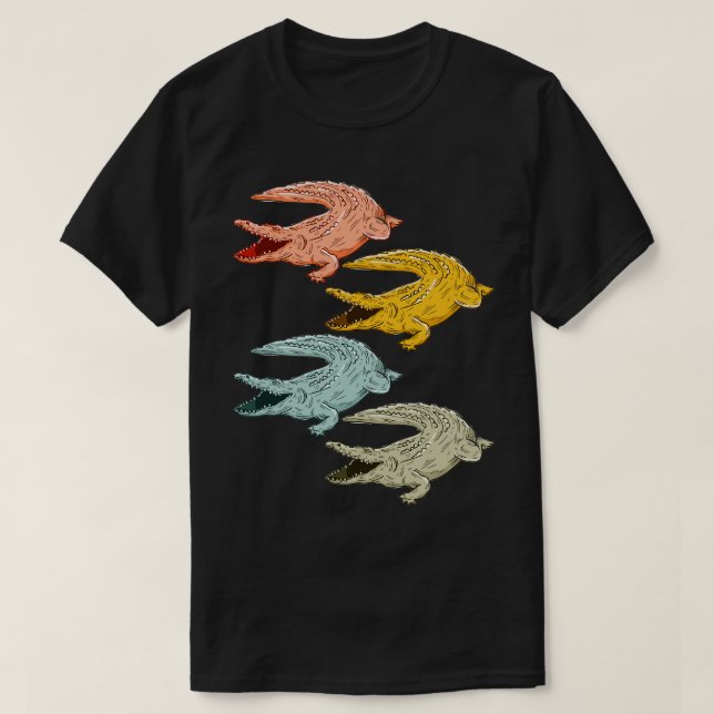 Retro Crokodile 1 T Shirt (Design framsida)