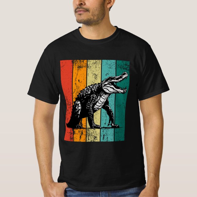 Retro Crokodile T Shirt (Framsida)