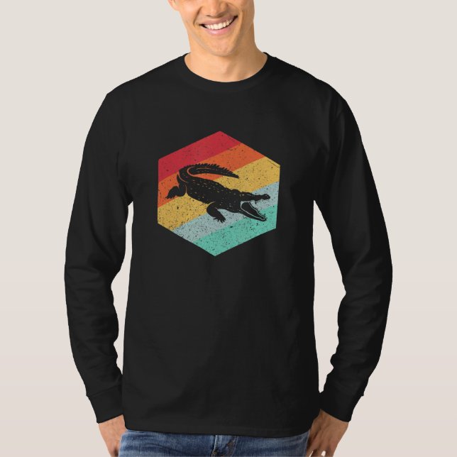 Retro Crokodile Vintage Alligator T Shirt (Framsida)