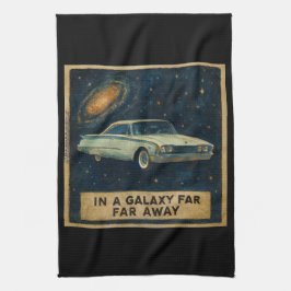 Retro Cruiser i djupet rymden Kökshandduk