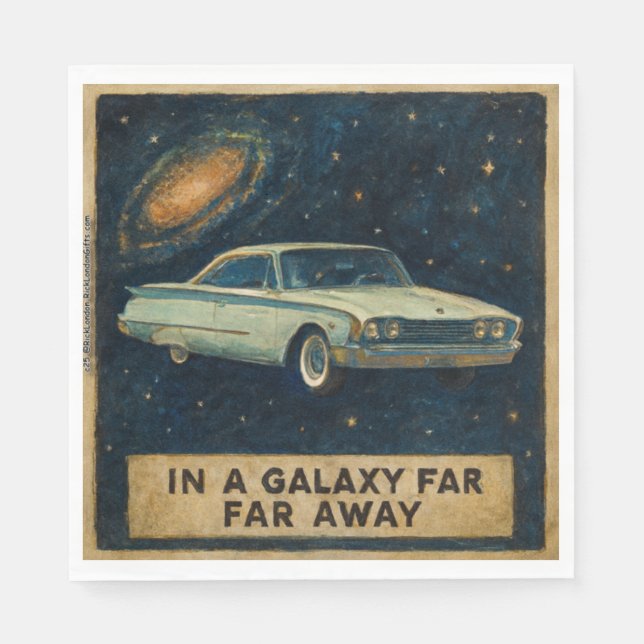 Retro Cruiser i djupet rymden  Pappersservett (Framsidan)
