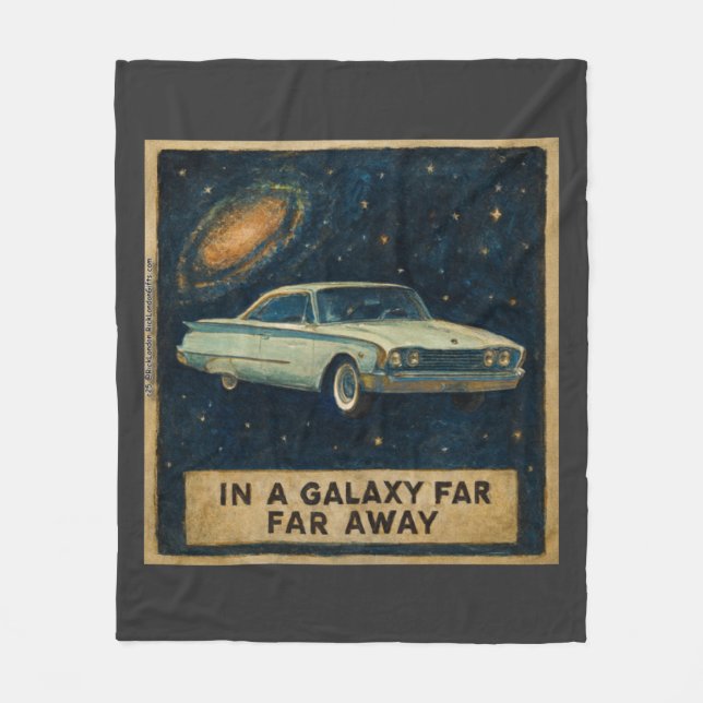 Retro Cruiser in Deep Space  Fleecefilt (Framsidan)