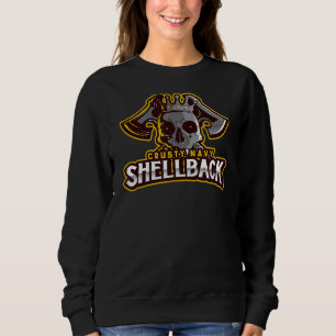 Retro Crusty Navy Shellback Defender of the Deep T Shirt