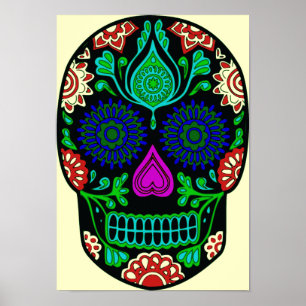 Retro Crystal skalleaffisch Poster