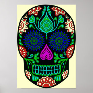 Retro Crystal Skull Poster
