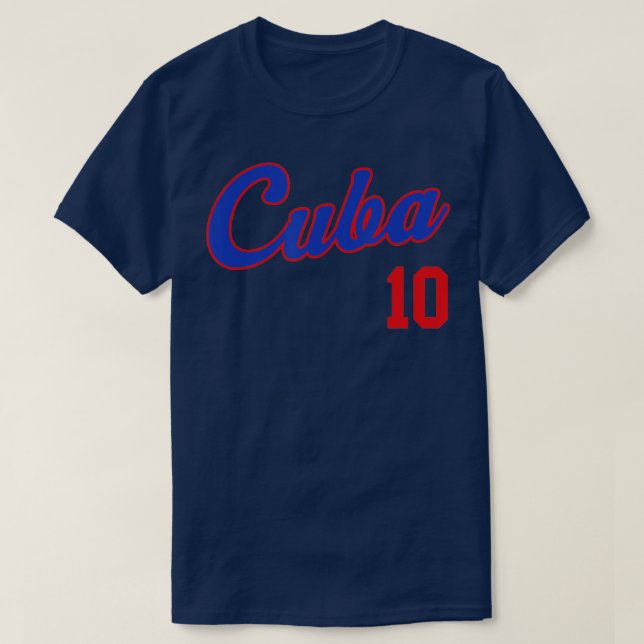 Retro Cuba Baseball Remera Beisbol Cuban Jersey T Shirt (Design framsida)