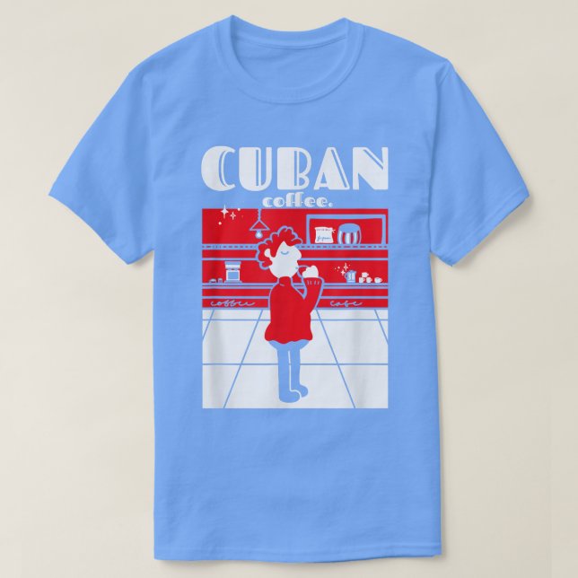 Retro Cuban Cafecito Espresso Älskare latte D T Shirt (Design framsida)