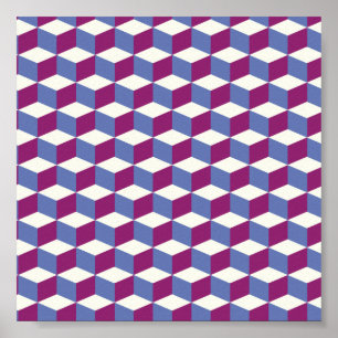 Retro Cubes Poster