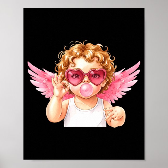 Retro Cud 67 Meme Bubblegum Funny Six Seven Valent Poster (Framsidan)