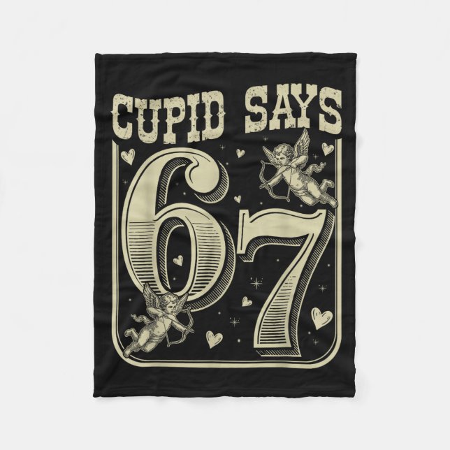 Retro Cud Says 67 Funny 67 Valentine Couple Matchi Fleecefilt (Framsidan)