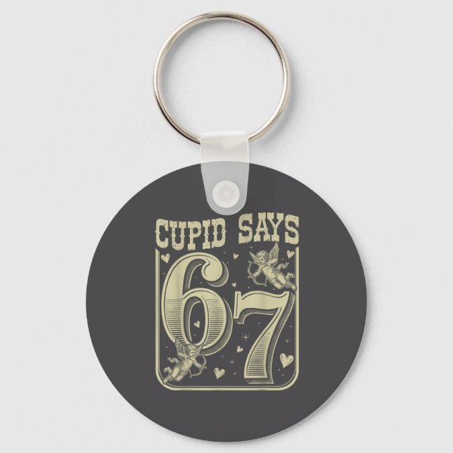 Retro Cud Says 67 Funny 67 Valentine Couple Matchi Nyckelring (Framsida)