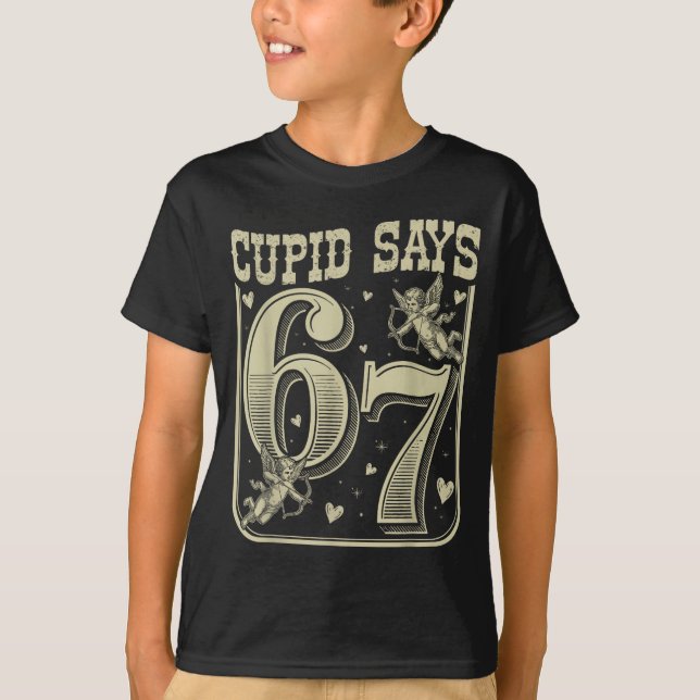 Retro Cud Says 67 Funny 67 Valentine Couple Matchi T Shirt (Framsida)