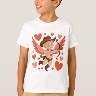 Retro Cupid Bow Tee, Baby Cupid Valentine Gift T Shirt