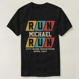 Retro Custom Name Marathon Support T Shirt