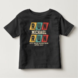 Retro Custom Name Marathon Support T Shirt