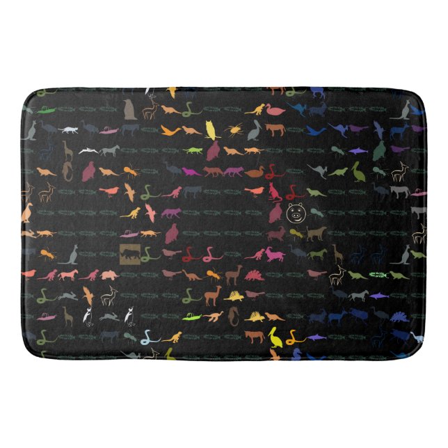 Retro Cute Animals Mönster #5 Badrumsmatta (Framsidan)