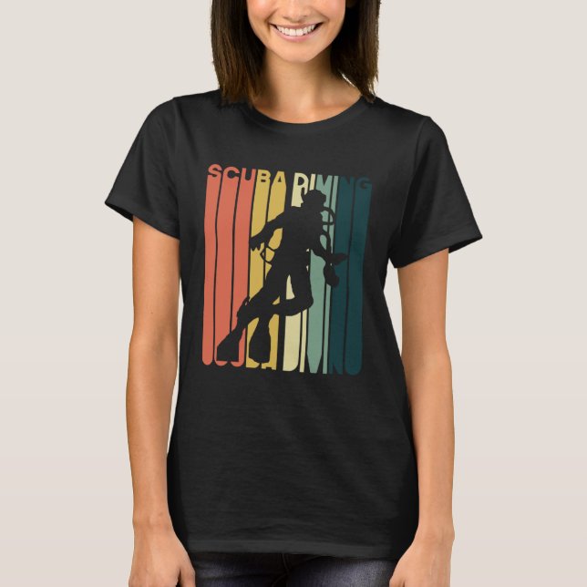 Retro Cute för vintage Dyka T Shirt (Framsida)