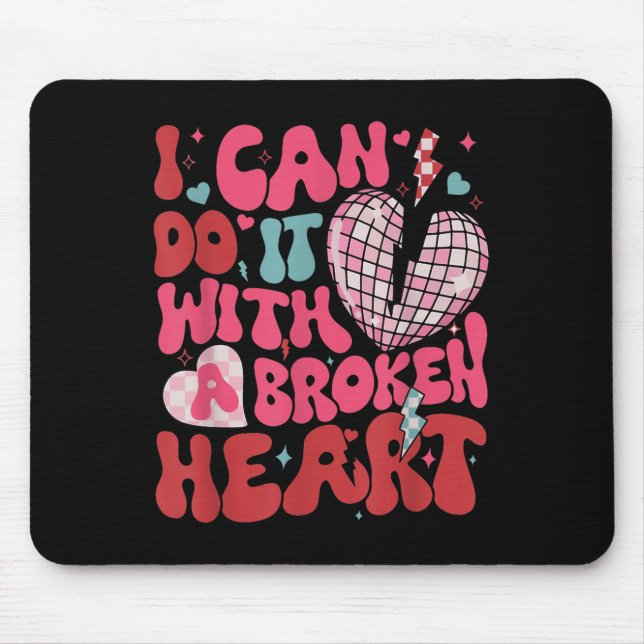 Retro Cute Groovy I Can Do It Quote Disco Heart -  Musmatta (Framsidan)