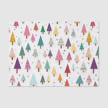 Retro Cute Julgranar-problempapper