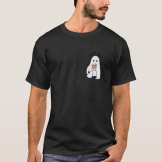 Retro Cute Little Coffee Boo Jee Ghost Boo Hallowe T Shirt